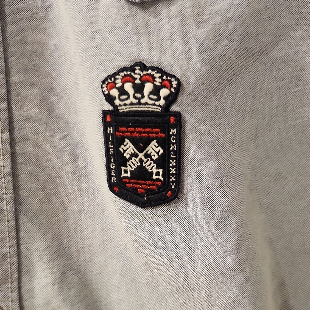 Tommy Hilfiger Embroidered Shield Crest Patch and Numbered Sleeves Rugby Preppy - Picture 3 of 8